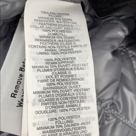 J. CREW Quilted Down Filled Gray Puffer Jacket Size S - Picture 9 of 10